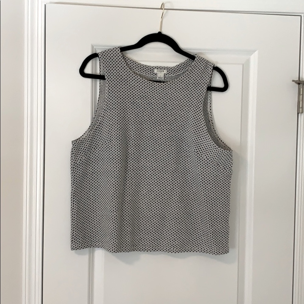 Navy and white crew neck tank top from J. Crew!